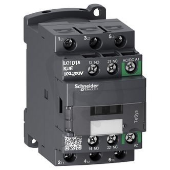TeSys D Green 3P 18A 100 250V AC/DC SCHNEIDER LC1D18KUE