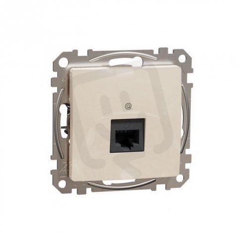 Sedna D/E Datová zásuvka 1xRJ45 kat. 6A UTP, Béžová SCHNEIDER SDD112466