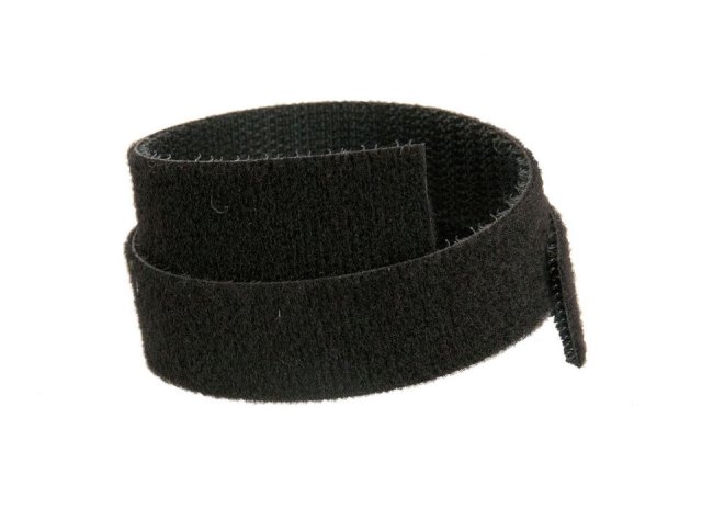 Oboustranný suchý zip, šířka 10mm, balení 25m, černý, SXSZO-10MM-25M-BK