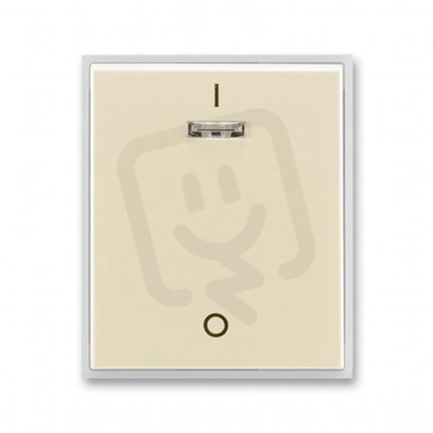 Kryt vypínače s potiskem 3S 3558E-A00933 21 slonová kost/led. bílá Element ABB
