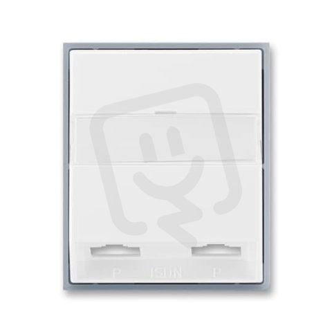 Kryt dvojzásuvky ISDN průchozí 5013E-A00252 04 bílá/ledová šedá Element ABB