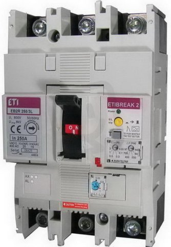 Kompaktní jistič EB2R 250/3L 250A 3P ETI 004671582