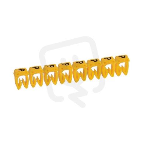 CAB3 PÁS ZNAČEK ''P'' ČERNÁ NA ŽLUTÉM POZADÍ 25KS PRO KABELÁŽ DO 0,5MM2