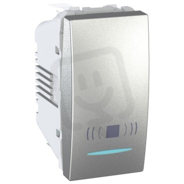 Unica Tlačítko orient. kontrolka 1/0So symbol 'zvonek'1M Aluminium MGU3.106.30CN