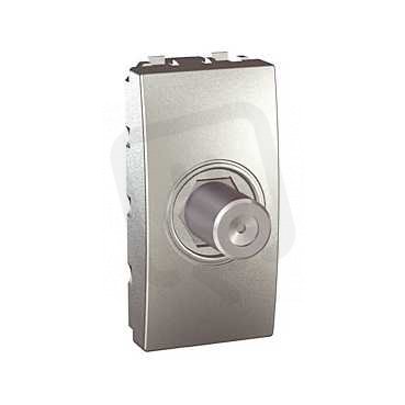 Unica Anténní zásuvka F konektor, 1 modul, Aluminium SCHNEIDER MGU3.468.30