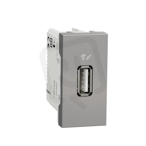 Unica USB 2.0 nabíjecí konektor, 1M, Aluminium SCHNEIDER NU342830