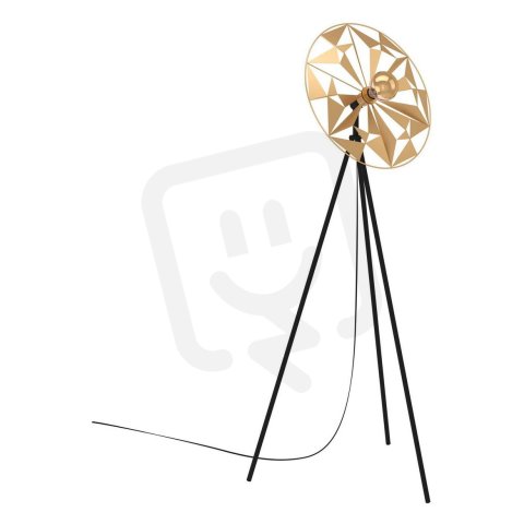 Stojací svítidlo CASTANUELO 1xE27 černá/zlatá 40W IP20 EGLO 43809
