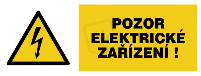 Pozor elektrické zařízení, fólie 37x105, W012-01.SI