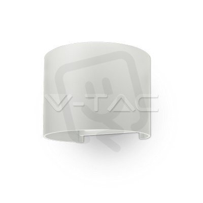 6W Wall Lamp White Body Round IP65 Warm