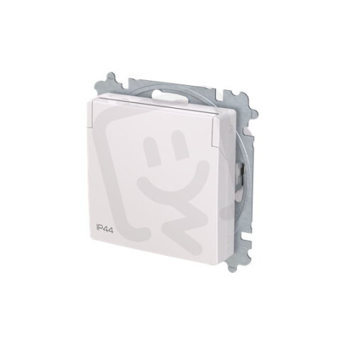 ABB ZONI Zásuvka s clonkami s víčkem IP44 bílá 6619T-A06995 500