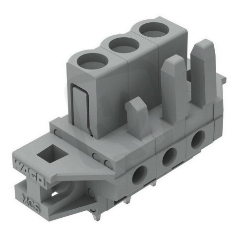 Pružinová svorkovnice THT rovná 5 mm šedá 3pól. WAGO 232-133/031-000
