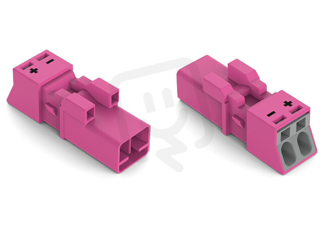 Zástrčka 2pól. Kód. B Růžová WAGO 890-292/082-000