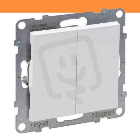 SUNO BÍLÁ SÉRIOVÝ SPÍNAČ Č.5 LEGRAND 721105RD