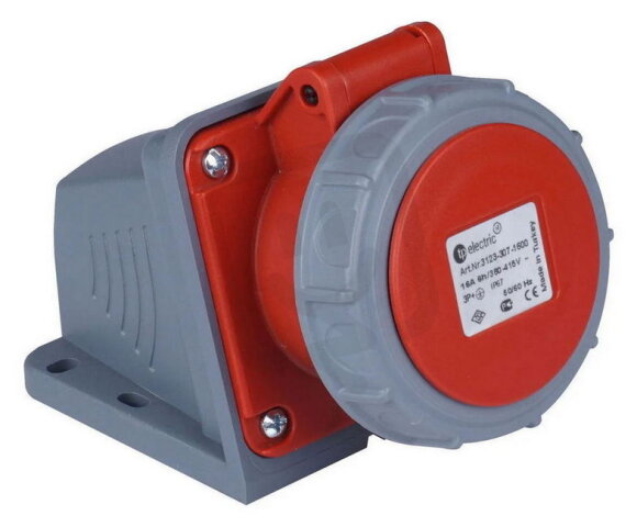 Nástěnná zásuvka 5x16A/IP67, Quick Connect TP ELECTRIC 516-6-ZN-Q-G