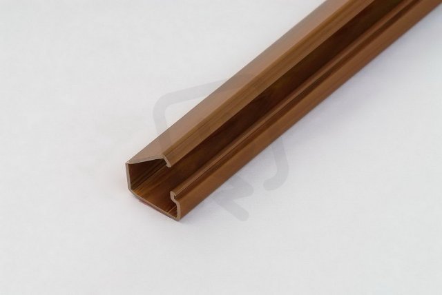 Lišta 12x7mm lepící, imitace dřeva tmavá, fólie MALPRO 1032-8835