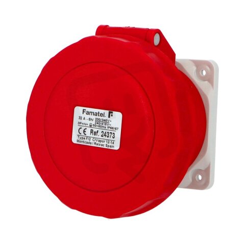 Vestavná zásuvka IP67/400V/32A/5P 6h, přímá - SpeedPRO FAMATEL 24373