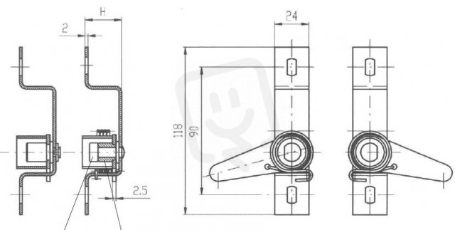 Lidokov 01.205 Zámek CZ s pružinou