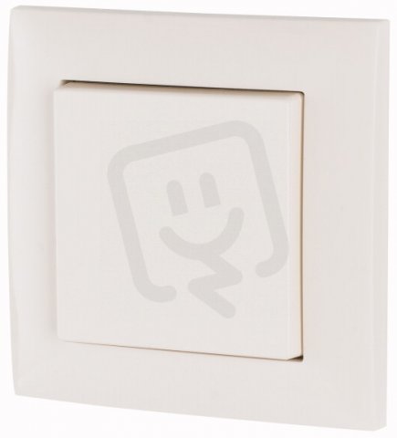 CPAD-00/193 RF Tlačítko 2-bodové 55x55mm kompletní lesklá bílá 3V baterie 173411