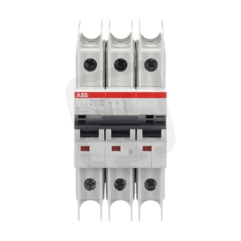 ABB SU203M-K0,5 jistič char. K 10kA 0,5A 3P  dle UL489 a CSA 22.2 No. 5