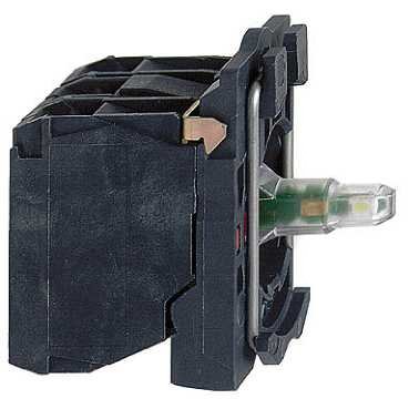 Schneider ZB5AW0G55 Polosestava objímky, 1 Z + 1 V, 110...120V, rudá