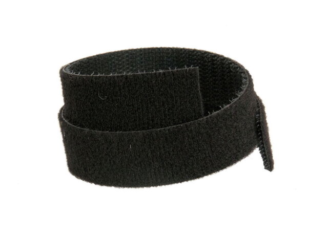 Oboustranný suchý zip, šířka 20mm, balení 25m, černý, SXSZO-20MM-25M-BK