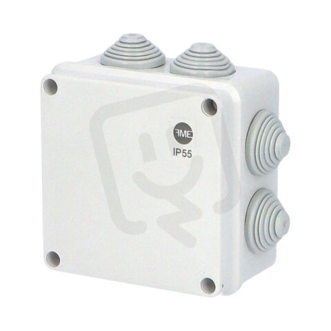 Krabice SolidBOX 68012 IP55 129x129x61mm plné víko stupň. vývodky (7x) FAMATEL