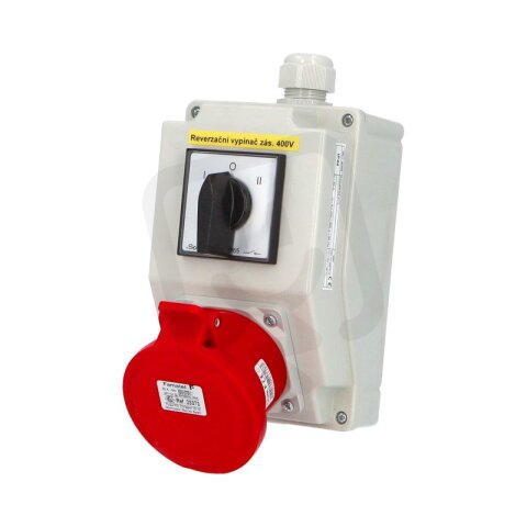 Zásuvková krabice se spínačem I-0-II  IP44 1x400V/32A/5 FAMATEL SB305