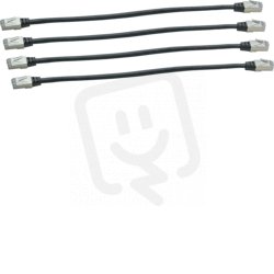 Sada patch kabelů Cat.6, RJ45 délka 300 mm (4ks) HAGER TN733