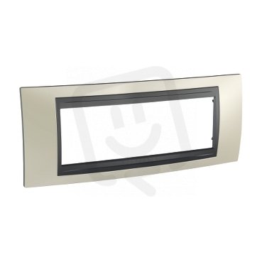 Unica Top rámeček šestimodulový Opal Titanium/Grafit SCHNEIDER MGU66.106.295