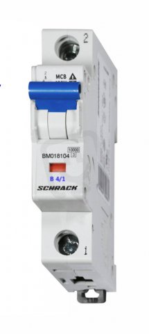 Instalační jistič 10 kA, B 4A, 1P SCHRACK BM018104--
