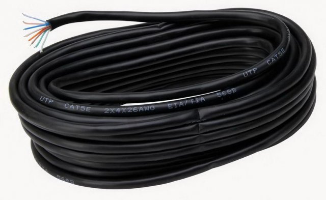 Síťový kabel CAT 5-UTP, 10 m, černý