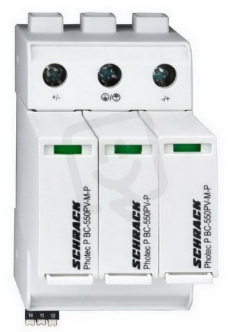 Svodič přepětí pro fotovoltaiku T1/2, 12,5 kA, modulový SCHRACK IS01111100