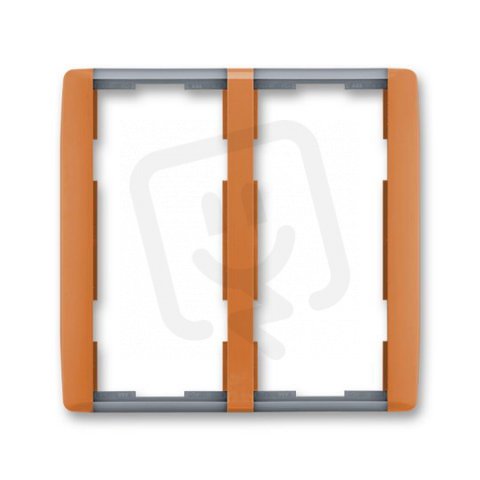 ELEMENT Rámeček 2x dvojnásobný karamelová/led. šedá ABB 3901E-A00222 07