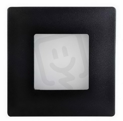 Nástěnné vestavné LED svítidlo DECENTLY IP44 Black 1.7W WW 100/160lm GXLL353