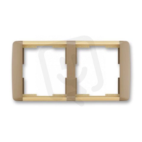 ELEMENT Dvojrámeček vodorovný kávová/led. opálová ABB 3901E-A00120 25