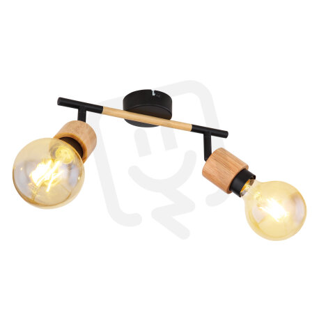 Nástěnné svítidlo JORNA černá 2xE27, max. 40W 230V GLOBO 54031-2