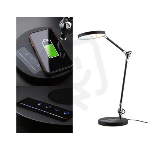 AS Numis LED Deskl 11W Blk QI tunW dim C
