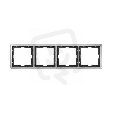 Schneider MTN481446 Rámeček Artec, čtyřnásobný, Stainless Steel