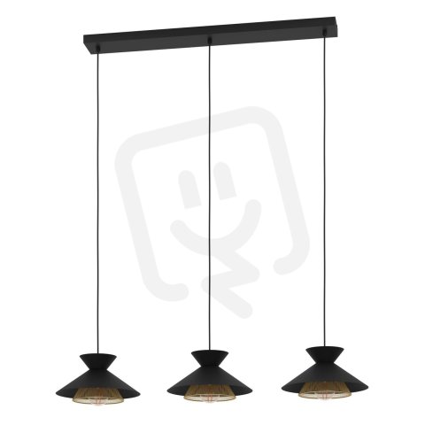 Závěsné svítidlo GRIZEDALE 3xE27 černá/mosaz 3X40W IP20 EGLO 43886