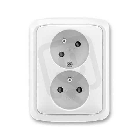 ABB 5513A-C02357 BH Zásuvka 2nás.s ochrannými kolíky,s clonkami