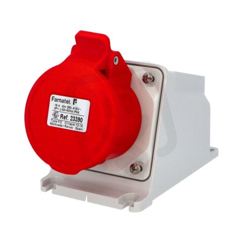 Nástěnná zásuvka IP44/400V/16A/4P 6h - SpeedPRO FAMATEL 23390