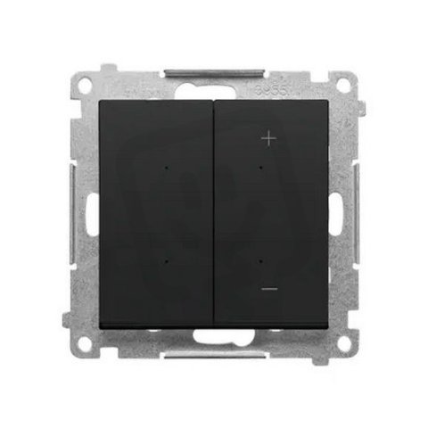 Stmívač ovětlení tlačítkový, Dimmer, Wi-Fi (přístroj s krytem) černá matná