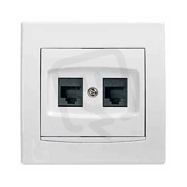 Schneider AYA4400121 Zásuvka datová kat.5e UTP, 2xRJ45, polar