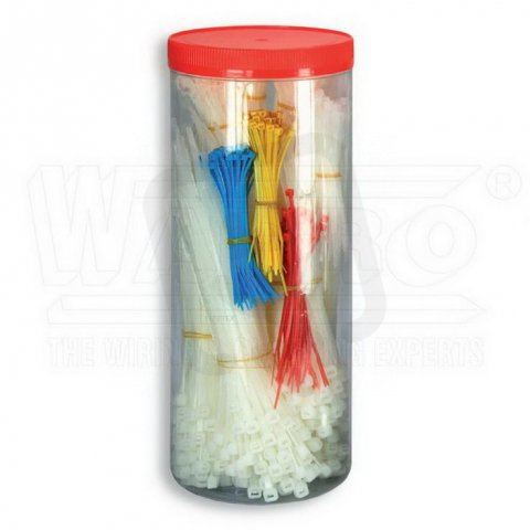 WAPRO WT-BOX-1001-MX vázací pásky WAPRO v praktickém balení, 1 sada = 1001 ks