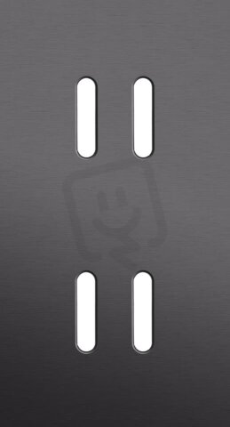 2násobný čelní panel, svislý, NIKO Rocker alu BLACK BRUSHED 224-56852