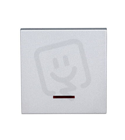 Kryt spínačů a ovladačů s červeným průhledem, stříbrný SCHRACK EV122208--