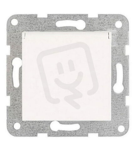 SCHUKO s bezpečnostní clonkou a klapkou, bílá SCHRACK EV101205--