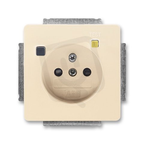Zásuvka s proudovým chráničem FI-DOS 5526G-A02369 C1 krémová Swing ABB