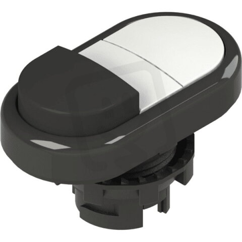 Dvojité tlačítko d22mm, plast, černá, IP67 PIZZATO E21PDSL10221