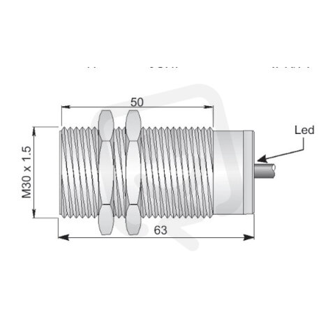 Celokovový indukční senzor AECO SMF30-C10 NPN/PNP NO LC10